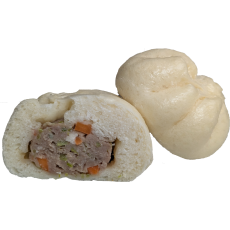 Gedämpfte Brötchen mit Schweinfleisch